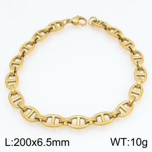 Stainless Steel Gold-plating Bracelet - KB215626-Z