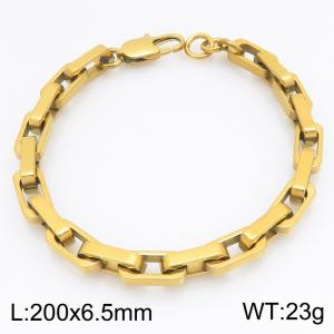 Stainless Steel Gold-plating Bracelet - KB215628-Z