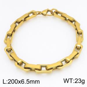 Stainless Steel Gold-plating Bracelet - KB215629-Z