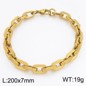 Stainless Steel Gold-plating Bracelet - KB215631-Z