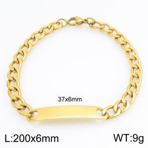 Stainless Steel Gold-plating Bracelet - KB216153-Z