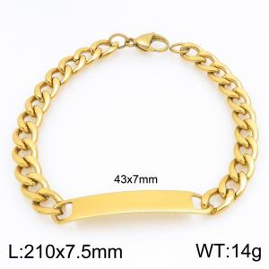 Stainless Steel Gold-plating Bracelet - KB216155-Z