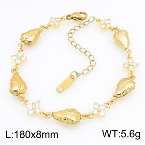 Stainless Steel Stone Bracelet - KB216197-SP
