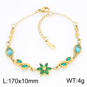 Stainless Steel Stone Bracelet - KB216202-SP