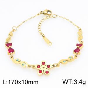 Stainless Steel Stone Bracelet - KB216205-SP