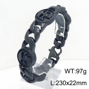 Men's jewelry stainless steel cast skull bracelet punk style accessory - KB216292-KJX
