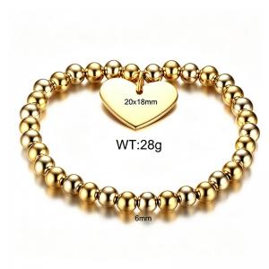 Stainless Steel Gold-plating Bracelet - KB216385-Z