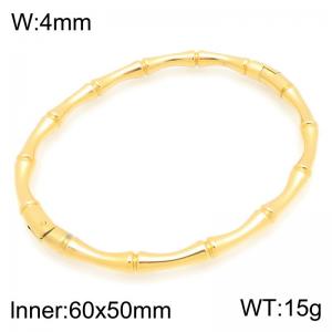 Stainless Steel Gold-plating Bangle - KB216722-TSC