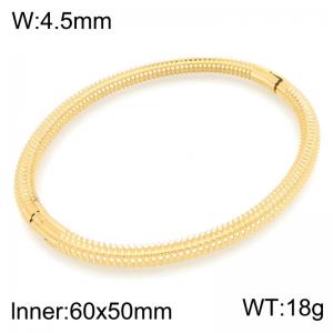 Stainless Steel Gold-plating Bangle - KB216724-TSC