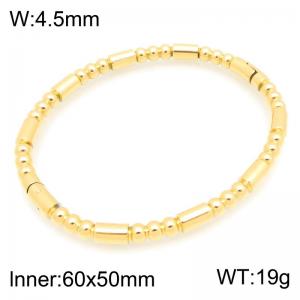 Stainless Steel Gold-plating Bangle - KB216735-TSC