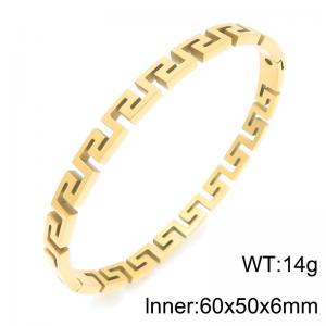 Stainless Steel Gold-plating Bangle - KB216810-TSC
