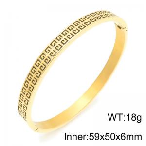 Stainless Steel Gold-plating Bangle - KB216815-TSC