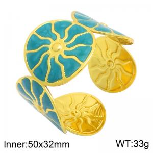 Stainless Steel Gold-plating Bangle - KB216907-DM