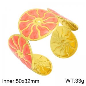 Stainless Steel Gold-plating Bangle - KB216911-DM