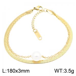 Stainless Steel Gold-plating Bracelet - KB217231-HR