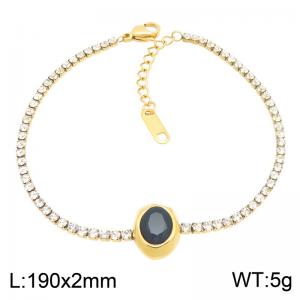 Stainless Steel Stone Bracelet - KB217238-HR