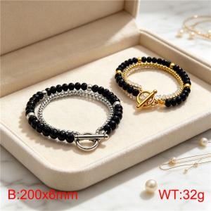 Stainless Steel Stone Bracelet - KB217353-Z