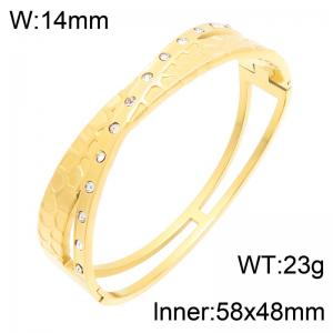 Stainless Steel Gold-plating Bangle - KB217630-SP