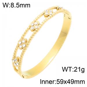 Stainless Steel Gold-plating Bangle - KB217632-SP