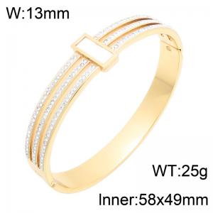 Stainless Steel Gold-plating Bangle - KB217635-SP