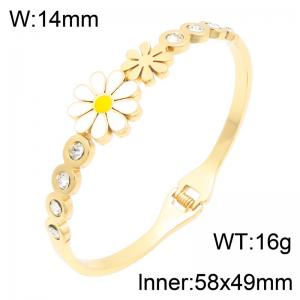 Stainless Steel Gold-plating Bangle - KB217637-SP