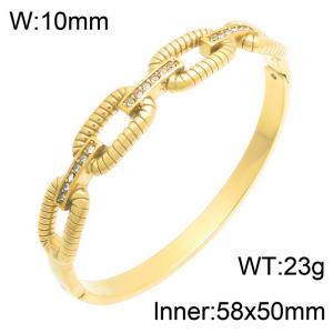 Stainless Steel Gold-plating Bangle - KB217639-SP