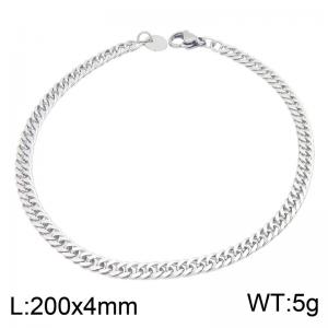 Stainless Steel Cuban Link Chain Bracelet for Women Men, 4mm Thin Curb Chain Wrist Bracelet, Waterproof Non Tarnish Fashion Jewelry Gift - KB217667-GC