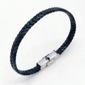 Stainless Steel Leather Bracelet - KB217748-JZ