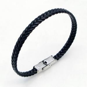 Stainless Steel Leather Bracelet - KB217749-JZ