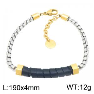 Stainless Steel Gold-plating Bracelet - KB217996-HR