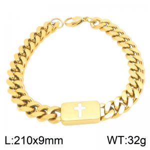 Stainless Steel Gold-plating Bracelet - KB217997-HR