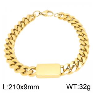 Stainless Steel Gold-plating Bracelet - KB218000-HR