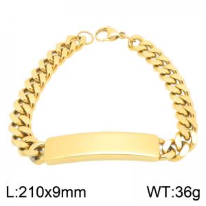 Stainless Steel Gold-plating Bracelet - KB218004-HR