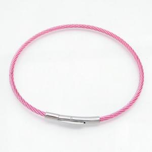 Stainless Steel Wire Bangle - KB218106-CQ