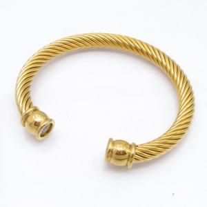 Stainless Steel Wire Bangle - KB218214-GSD