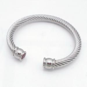 Stainless Steel Wire Bangle - KB218219-GSD