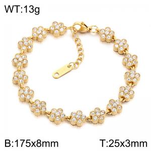 Stainless Steel Stone Bracelet - KB218502-CAJY