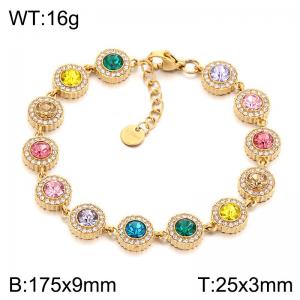 Stainless Steel Stone Bracelet - KB218504-CAJY