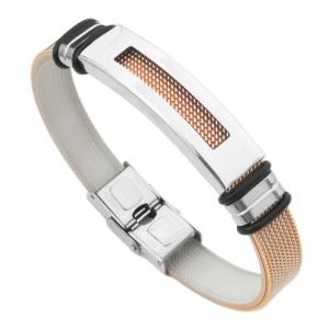 Stainless Steel Rubber Bracelet - KB218533-WGXM