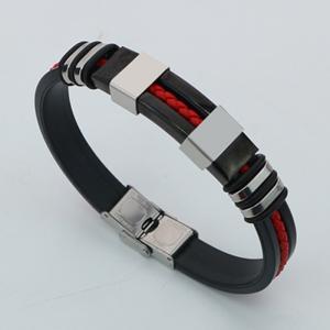 Stainless Steel Rubber Bracelet - KB218542-WGXM
