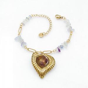 Stainless Steel Gold-plating Bracelet - KB218588-HM