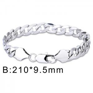 Stainless Steel BraceletSteel Sun Button 1 to 1 Snake Head NK Bracelet - KB26148-D