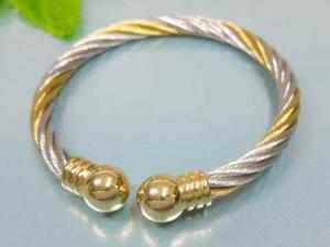 Stainless Steel Wire Bangle - KB26704-CY