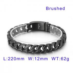 Black-plating Bracelet Hand Stainless Steel Link Chain Bracelet For Men - KB29216-D