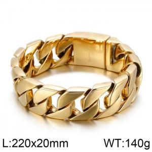 Stainless Steel Gold-plating Bracelet - KB46719-D