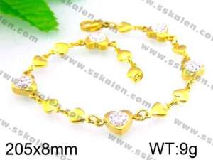 Stainless Steel Gold-plating Bracelet - KB48174-Z