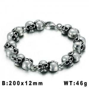Stainless Skull Bracelet - KB51683-D