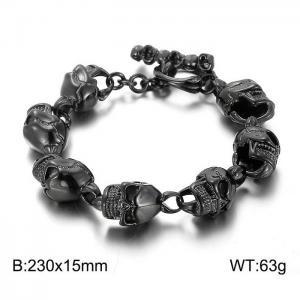 Stainless Skull Bracelet - KB53017-D
