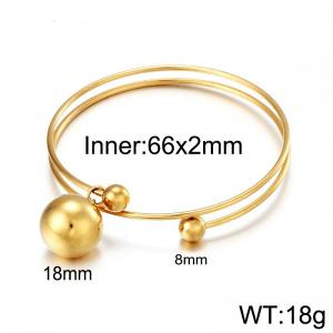 Stainless Steel Gold-plating Bangle - KB55845-Z