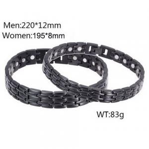 Stainless Steel Black-plating Bracelet - KB56132-TJK